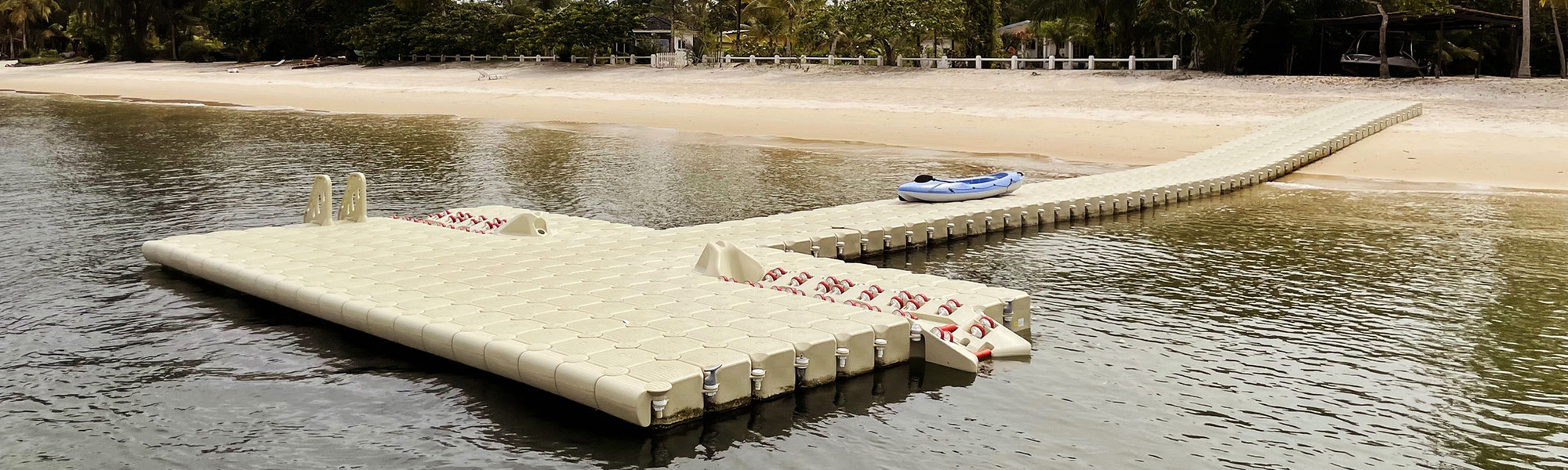 Anchoring for drive-on docks